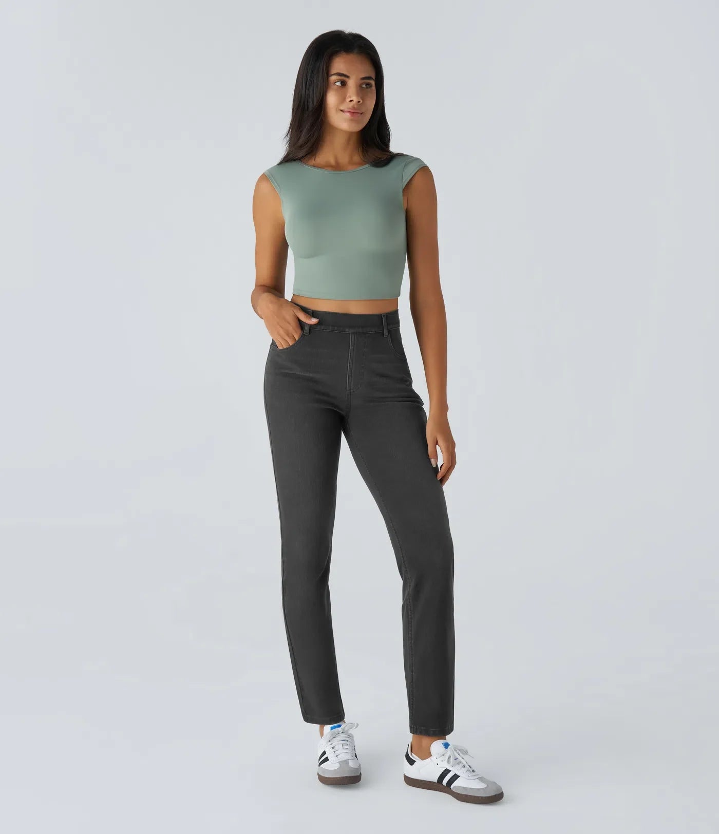 Olivia | Elastische & Comfortabele Broek Met Hoge Taille