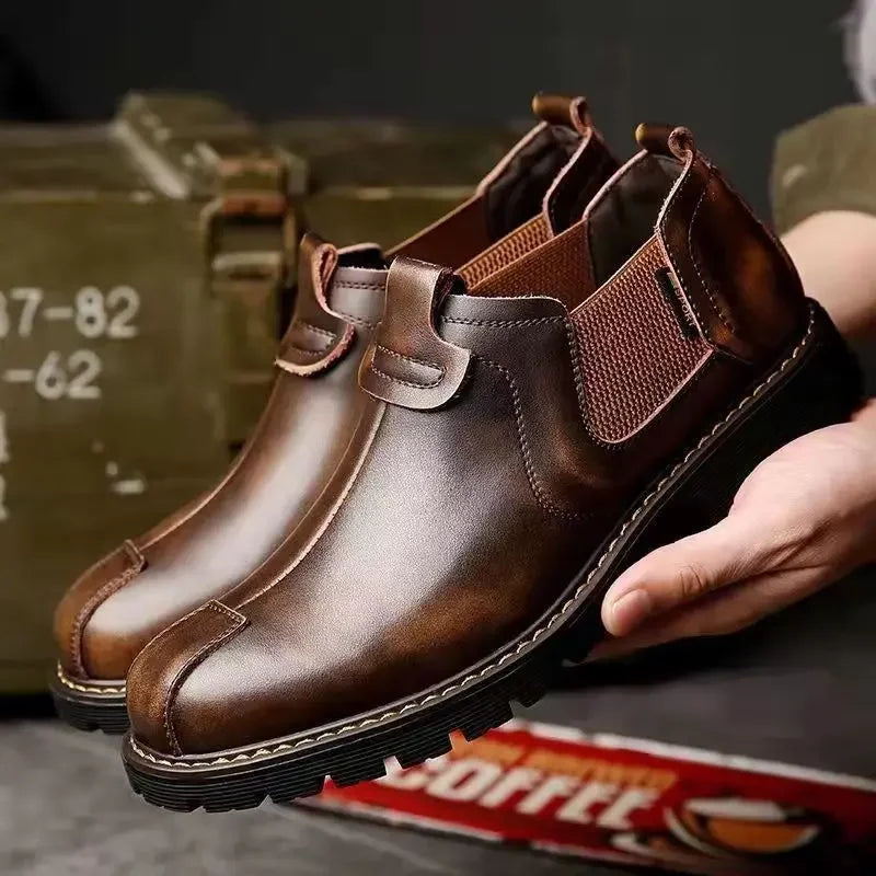 Emil – Klassieke Slip-on Leren Laarzen