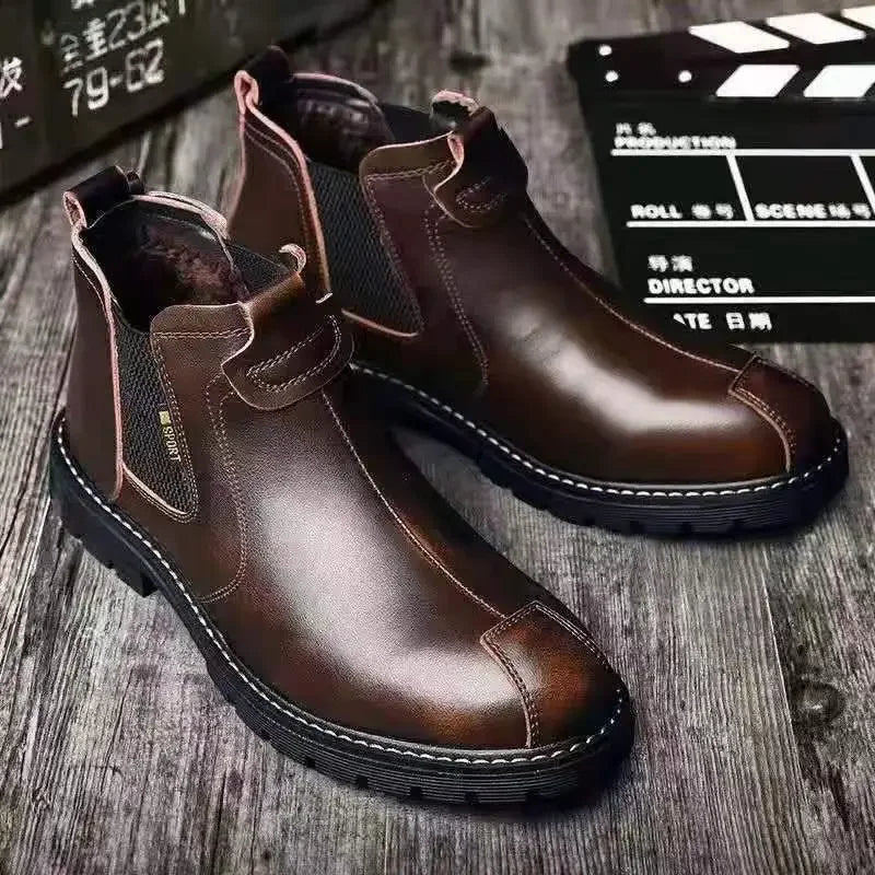 Emil – Klassieke Slip-on Leren Laarzen