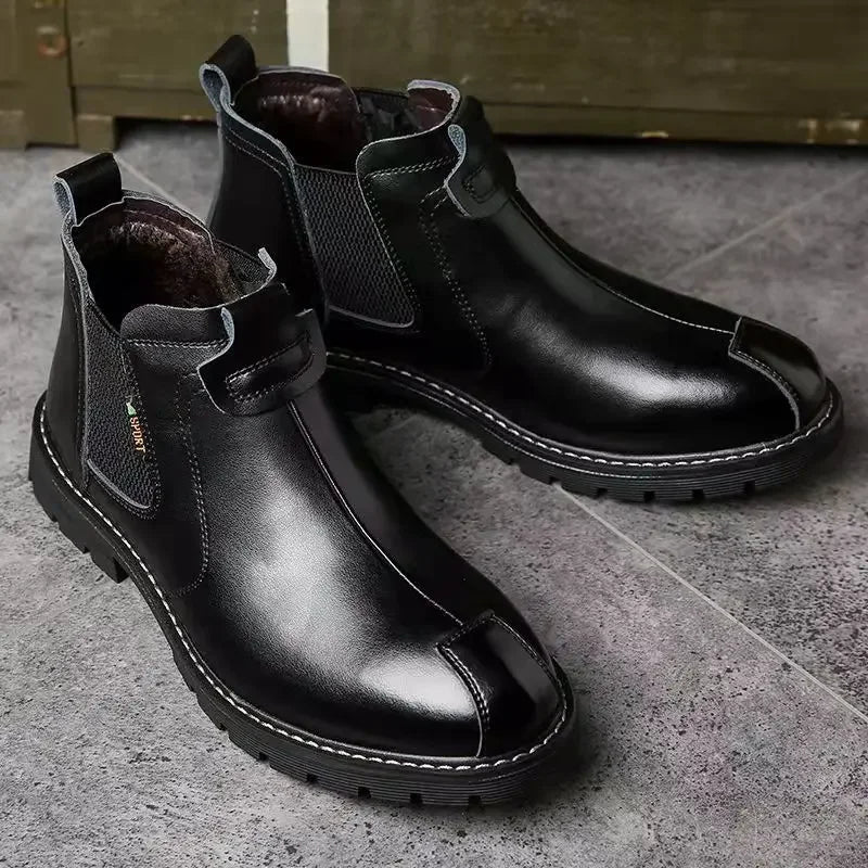 Emil – Klassieke Slip-on Leren Laarzen