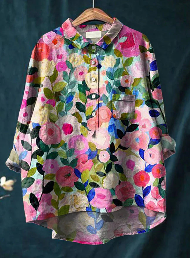 Elise™ | Klassieke jurk blouse met bloemenprint