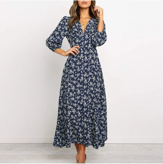 Dames Maxi Jurk met Print