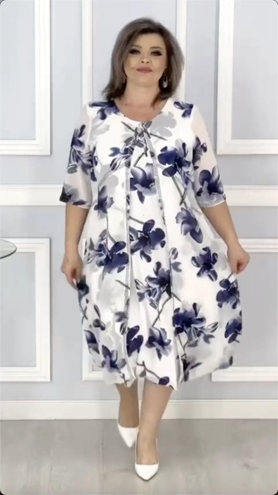 Wit-blauw / 4XL